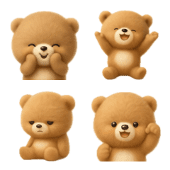 毎日使える！かわいいクマの絵文字もちゃ１