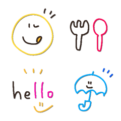 colorful cute fashionable emoji