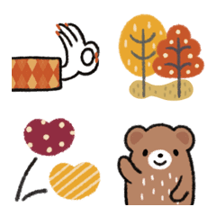 Colorful emojis for autumn