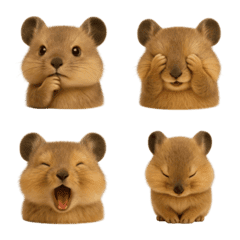 3D cute pika emoji