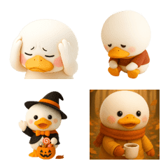 アヒル✨ネガティブ絵文字✨秋