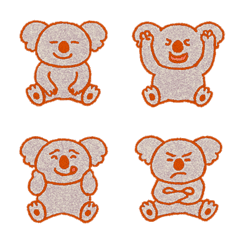 人氣動物園的可愛無尾熊日常表情(橘色)