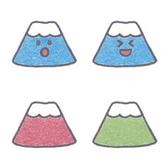 可愛的日本富士山日常表情(灰色)