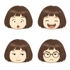 Bob Cut Girl Emoji Pack (1)