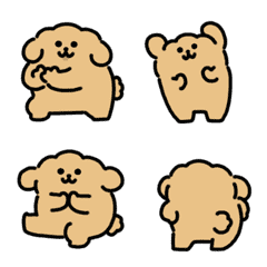 にっこりプードルのダンス 動く絵文字