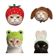 Cats in Unique Headgear