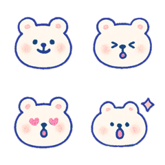 可愛小熊熊的每日情緒-藍色