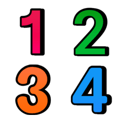 Numbers emoji : Big colors very cute 2