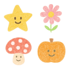 かわいいクレヨン絵文字♡