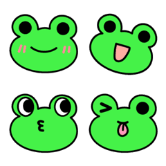 Various frog emojis! -cute face-