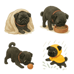 黒パグ絵文字