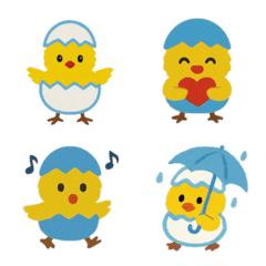 Cheerful Blue Egg Chick