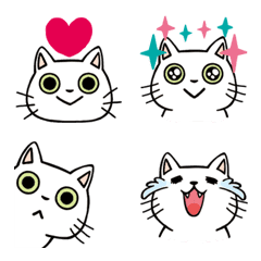 My One and Only Cat : White Cat Emoji