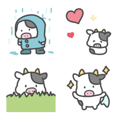 動くウシの日常色々絵文字