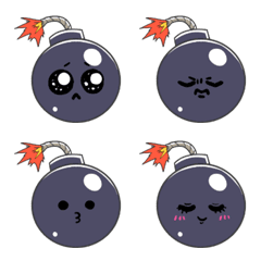 emoji version of a bomb with a face