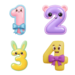 Cute Numbers Emoji v26