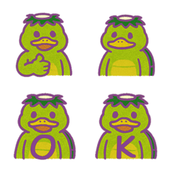 可愛河童表情+26英文字母(紫色)