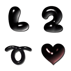 Cute alphabet  2 black