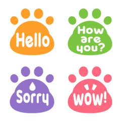 Moving! Cat paw prints emoji english ver