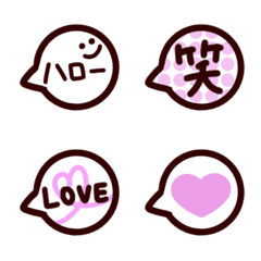 Colorful speech bubble reaction Emoji