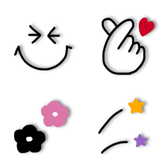 シンプル線画絵文字だよ。