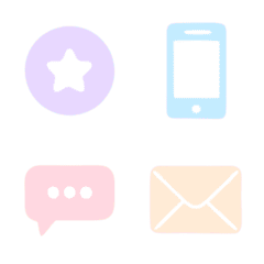 อิโมจิ : สัญลักษณ์ ทำงาน หัวข้อ พาสเทล