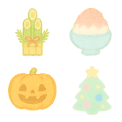 パステル絵文字1(季節のイベント)
