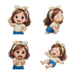 可愛小女孩表情符號， 艾莉