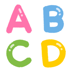 彩色繽紛♡ABC 123 英文數字字母 表情貼