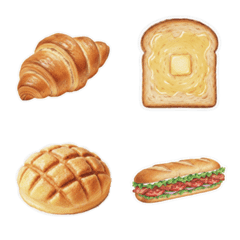 パン屋さんのかわいいパン絵文字