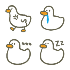 可愛鴨子的每日情緒-灰茶色