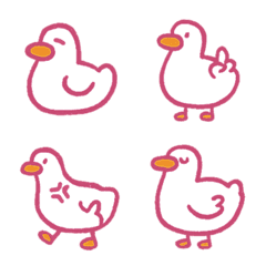 可愛鴨子的每日情緒-粉紅色