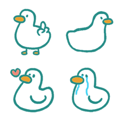 可愛鴨子的每日情緒-薄荷綠色