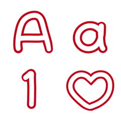 손글씨 알파벳(빨강)