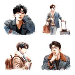穿著各種服裝的帥哥表情符號 2