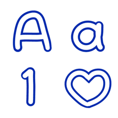 손글씨 알파벳(파랑)