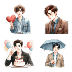 穿著各種服裝的帥哥表情符號 3