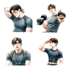 健身男表情符號