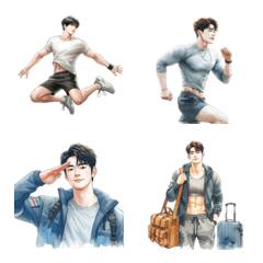 健身男表情符號 3