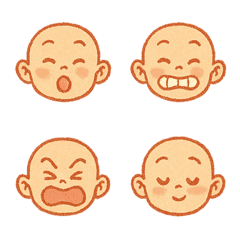 可愛小沙彌每天的日常情緒(橘色)