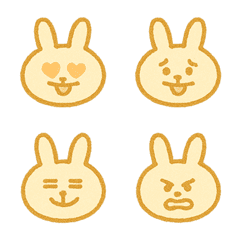 กระต่ายน่ารักและตลก(สีเหลือง)