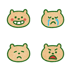 好運小熊日常表情(深綠色)