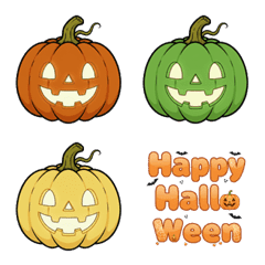Three-color Jack-o'-lantern emoji 1