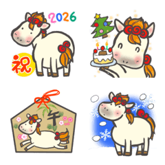 丙午さんのおめでたお正月！冬の絵文字