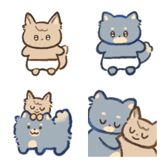 啾啾與野狼好朋友 可愛表情貼