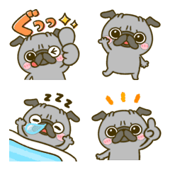 黒パグちゃん♪リアクション