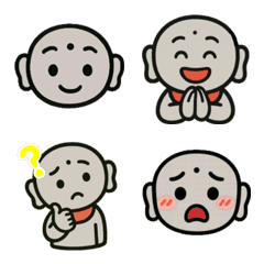 Cute Jizo statues Emoji 2nd.