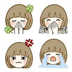 ほのぼのボブちゃん♡使いやすい毎日絵文字