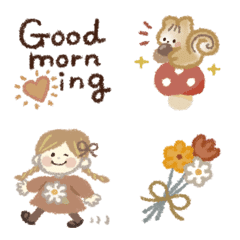 Cute Autumn Emoji Set