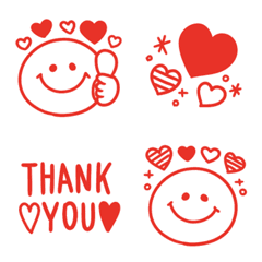 ハンコ風♡リアクションに便利